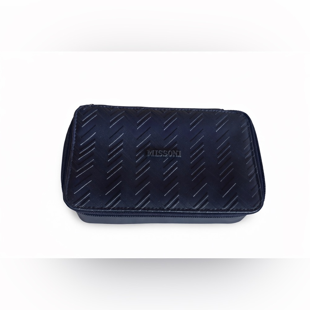 Missoni Delta Amenity Travel Cosmetic Bag Navy